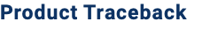 Product Traceback